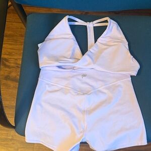 Fabletic lilac Athletic Crop Top and Shorts Set